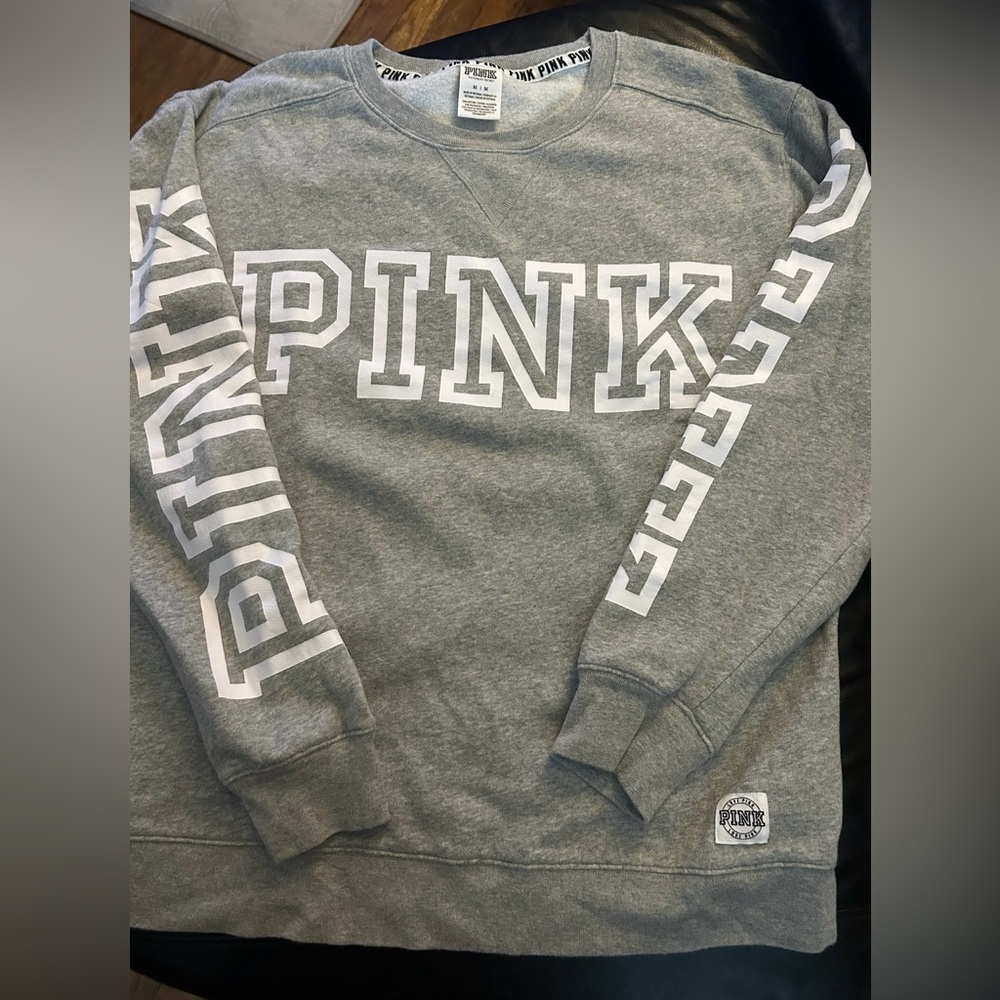 Gray PINK Logo Sweatshirt